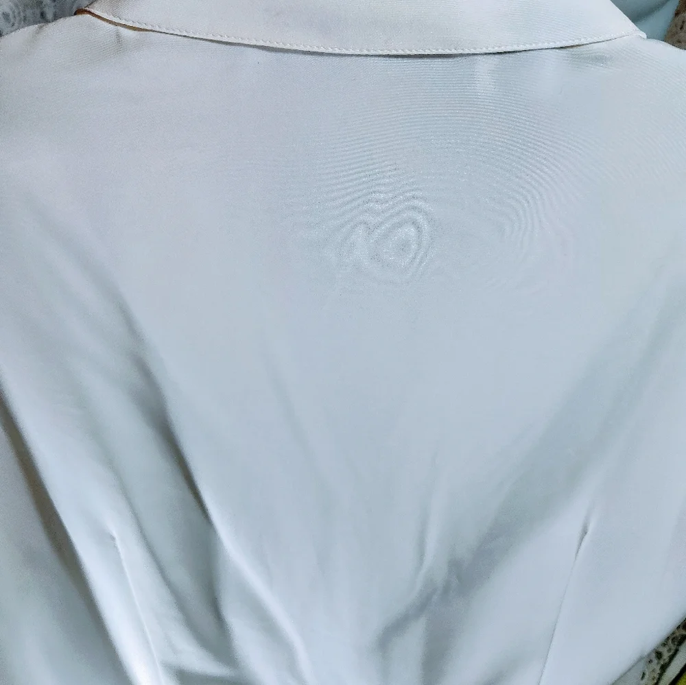 Kathy Che Soft White Short Sleeve Button-Up Shirt - Picture 3 of 5